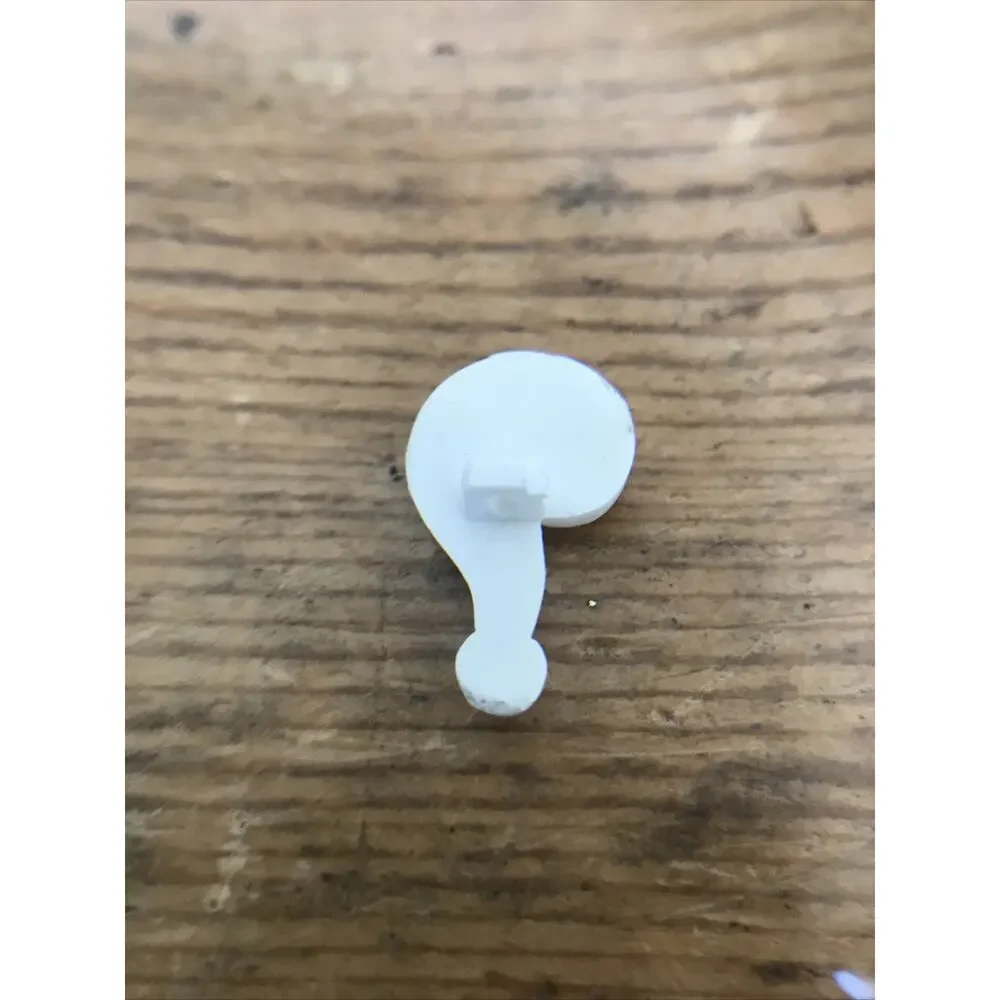 Vintage Set Lot 4 60s 70s Riddler Question Mark Mod White Plastic Buttons 2.5cm